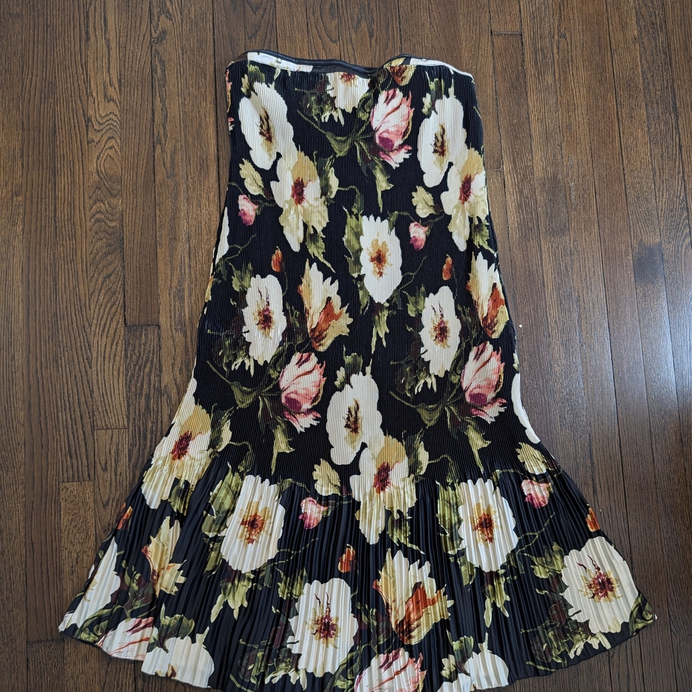 Abercrombie & Fitch Black Floral Midi Dress